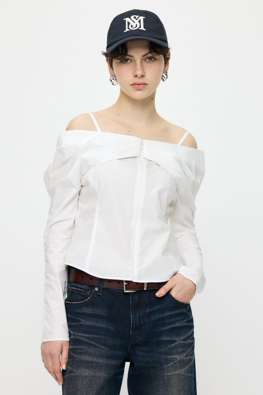 MOUSSY「RIBBON OFF SHOULDER  ブラウス」|その他|