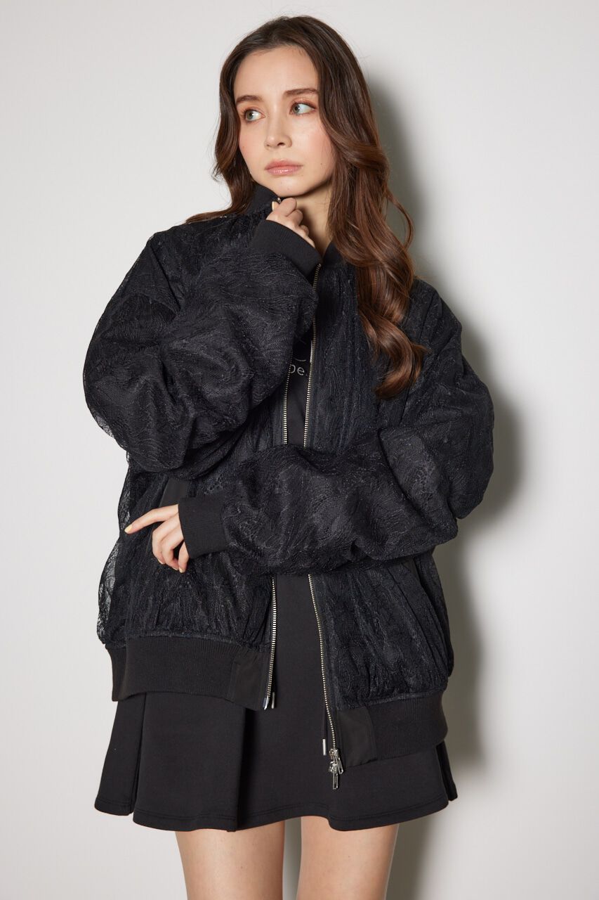 rienda「レースコンビMA-1」|ブルゾン・スタジャン|