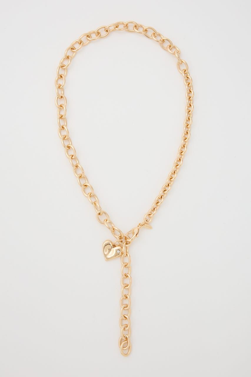 rienda「ニュアンスハートプレートネックレス」|ネックレス|