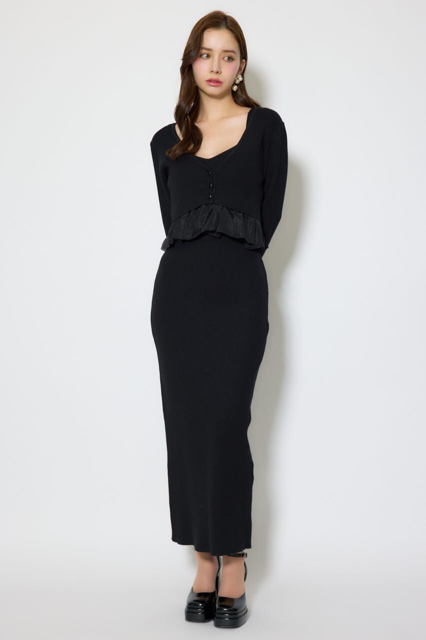 rienda「ペプラムカーデセットキャミワンピース」|ワンピース|