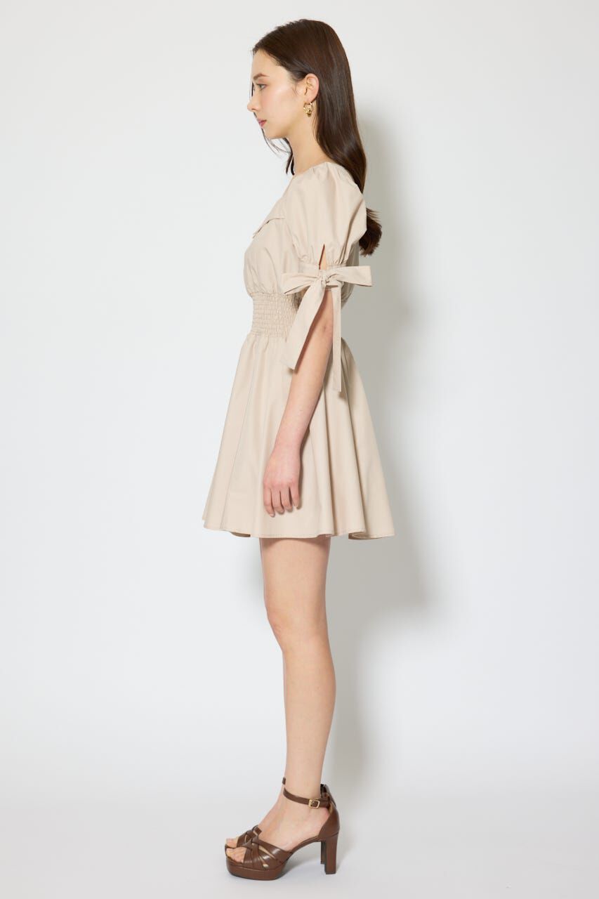 rienda「リボンスリーブフレアミニワンピース」|ワンピース|