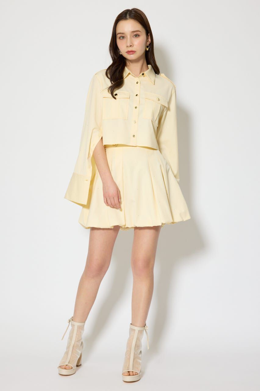 rienda「ワークディティールクロップドシャツ」|シャツ・ブラウス|