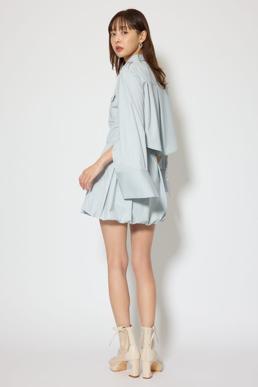 rienda「ワークディティールクロップドシャツ」|シャツ・ブラウス|