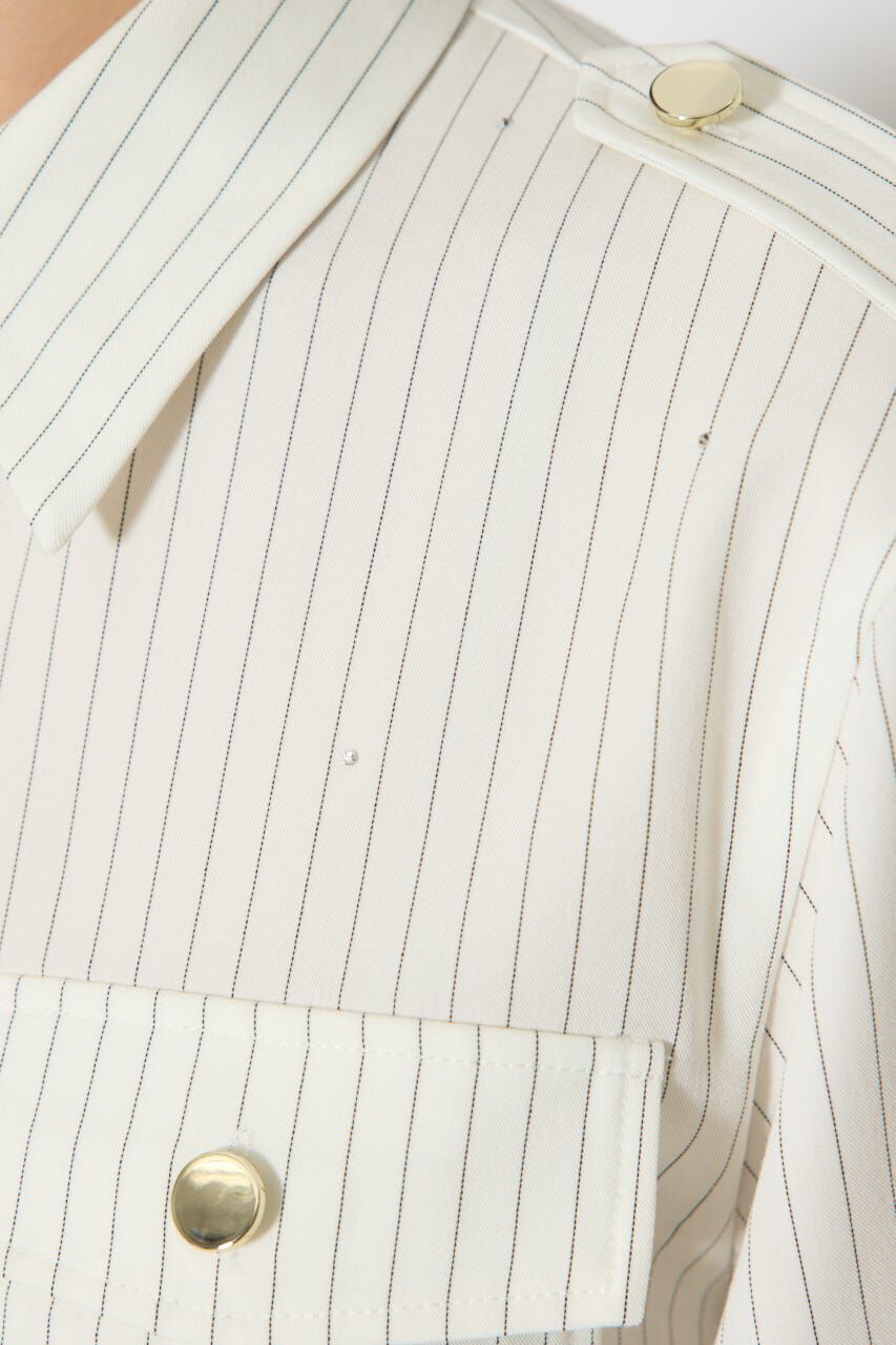 rienda「ワークディティールクロップドシャツ」|シャツ・ブラウス|