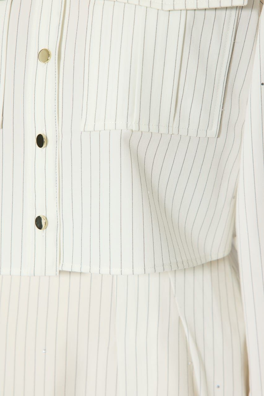 rienda「ワークディティールクロップドシャツ」|シャツ・ブラウス|