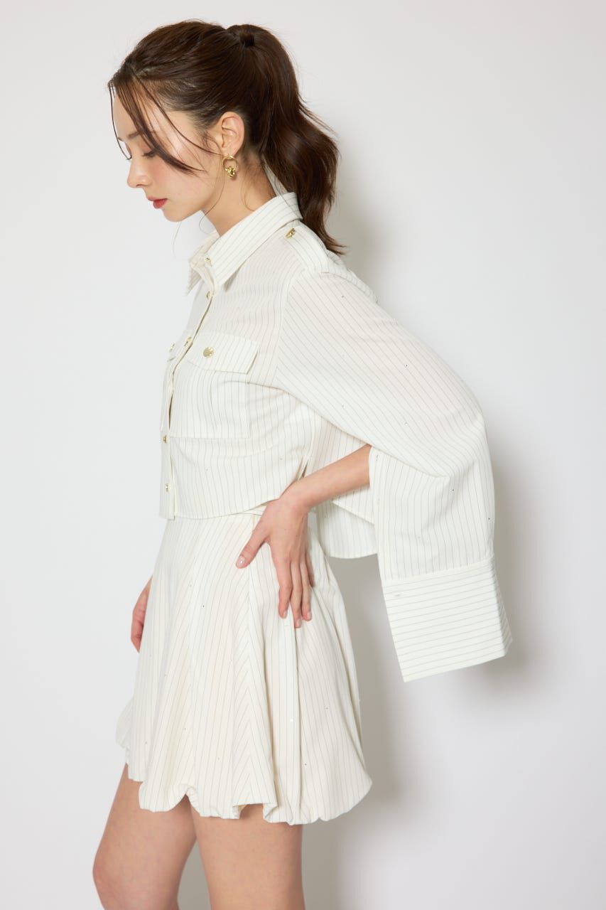 rienda「ワークディティールクロップドシャツ」|シャツ・ブラウス|