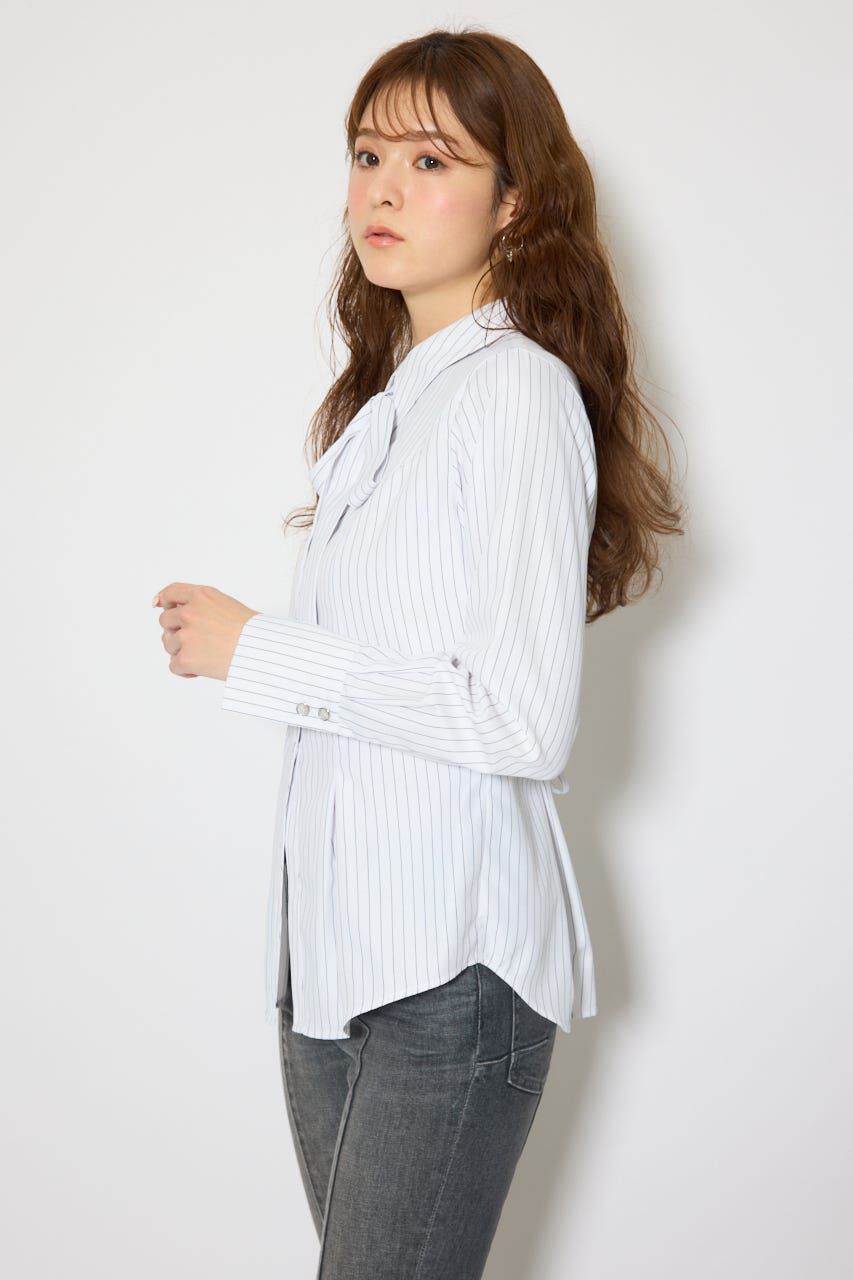 rienda「ウエストシェイプボウタイシャツ」|シャツ・ブラウス|
