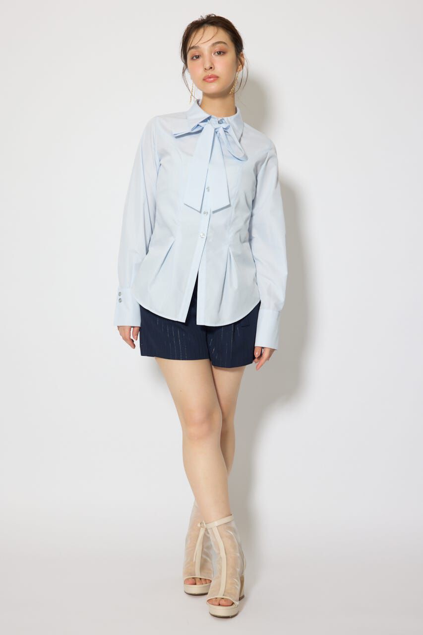 rienda「ウエストシェイプボウタイシャツ」|シャツ・ブラウス|