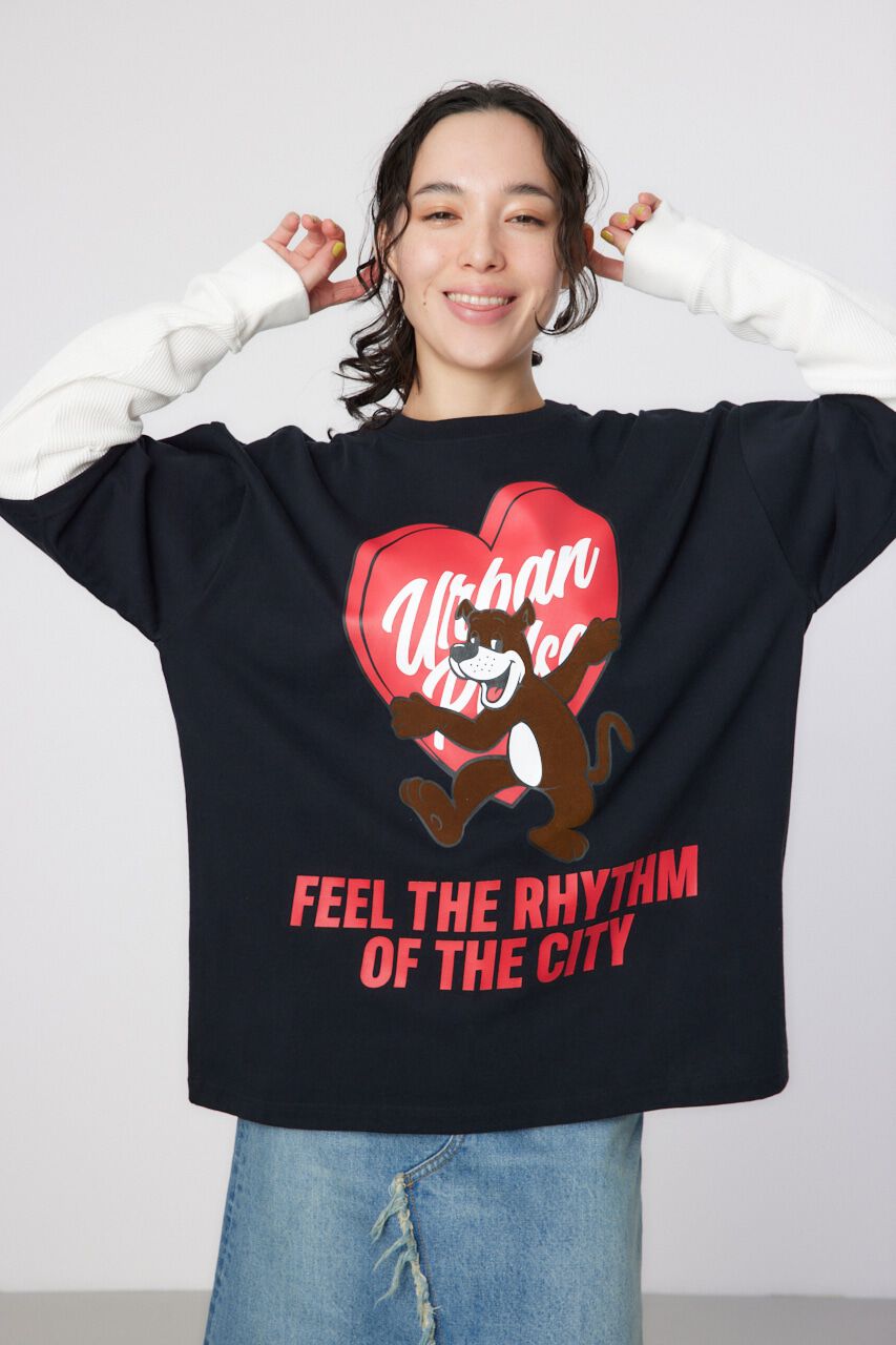 RODEO CROWNS「ハートパネルレイヤードロングスリーブTシャツ」|Tシャツ・カットソー|