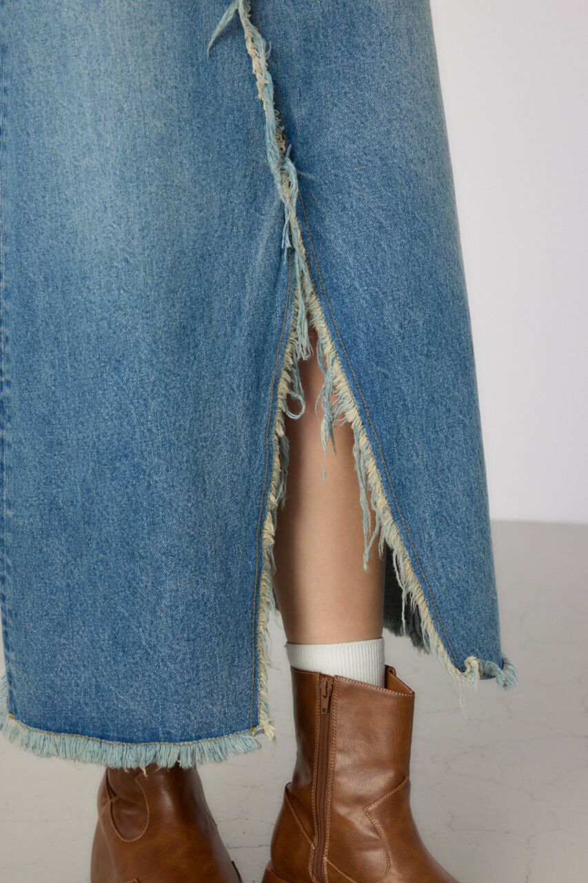 RODEO CROWNS「スリットデニムマキシスカート」|スカート|