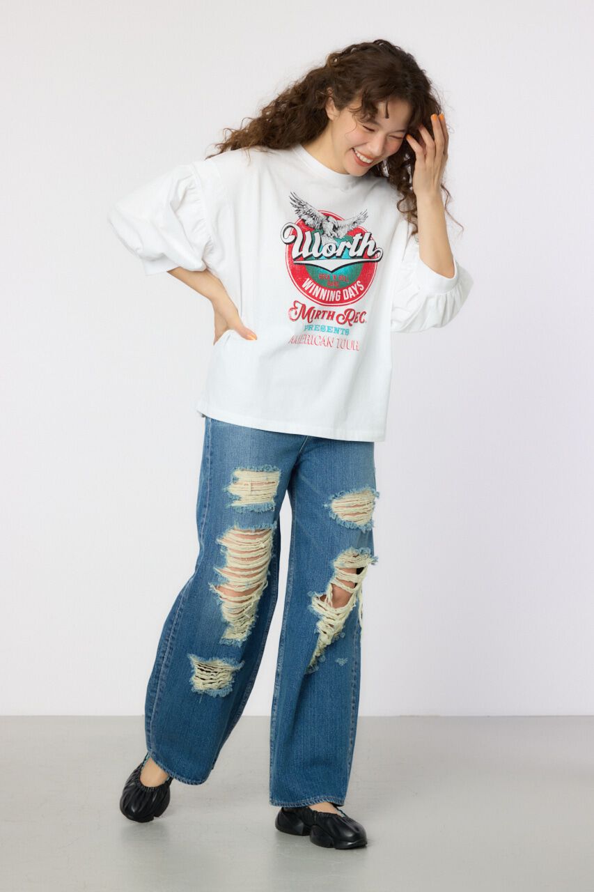 RODEO CROWNS「VariousバルーンスリーブTシャツ」|Tシャツ・カットソー|