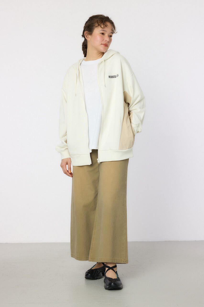 RODEO CROWNS「ナイロンアップリケロゴZIPパーカー」|パーカー|