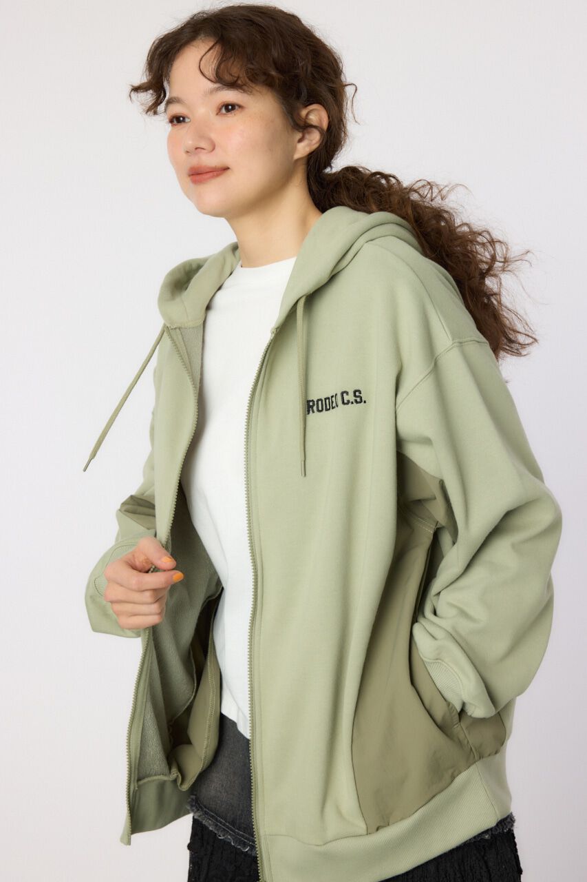 RODEO CROWNS「ナイロンアップリケロゴZIPパーカー」|パーカー|