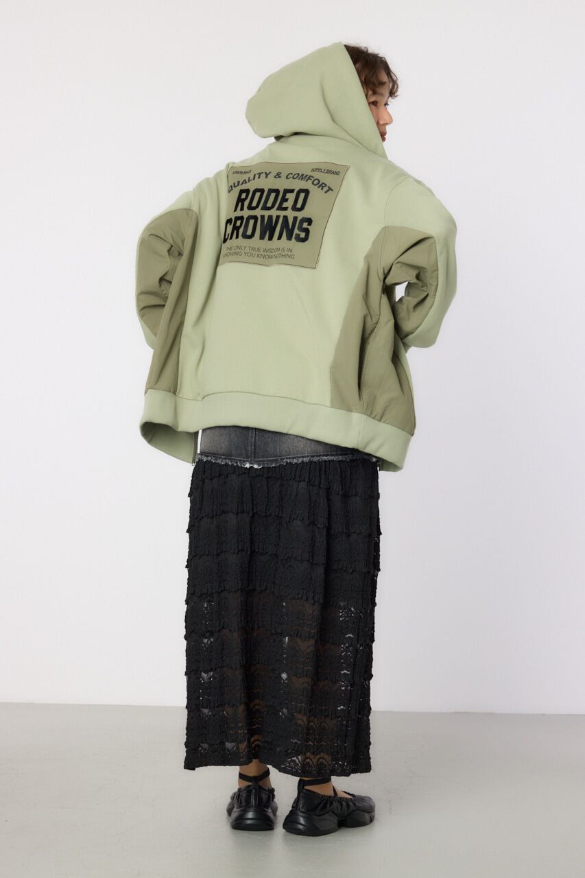 RODEO CROWNS「ナイロンアップリケロゴZIPパーカー」|パーカー|