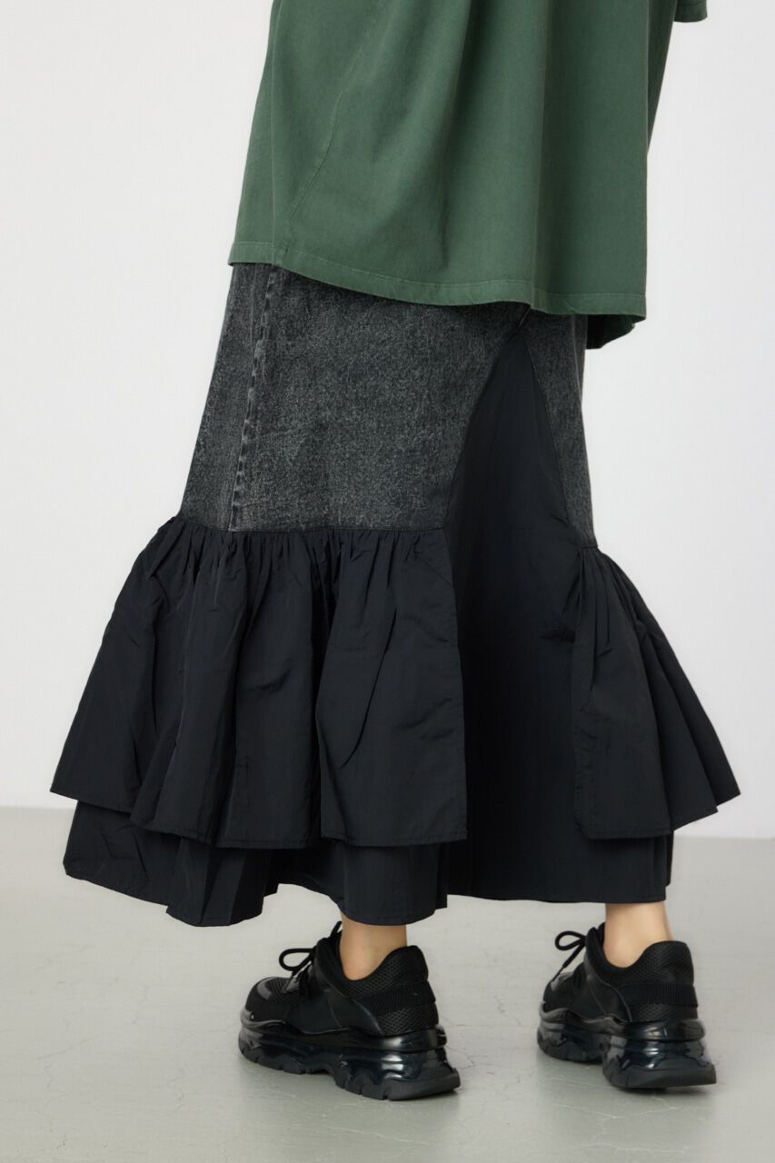 RODEO CROWNS「ケミカルデニム&times;ミリタリースカート」|スカート|