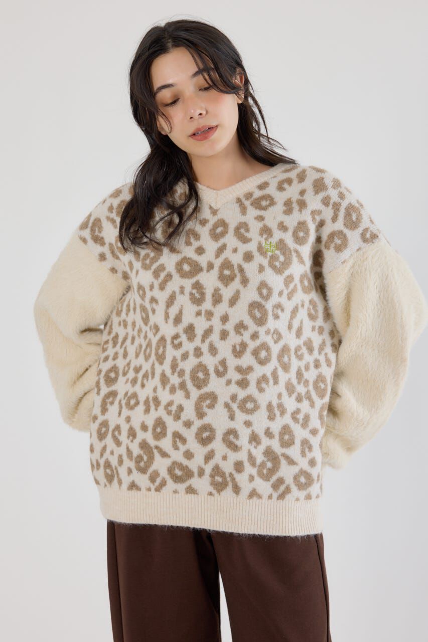 RODEO CROWNS「アームシャギーニットトップス」|ニット・セーター|柄BEG5