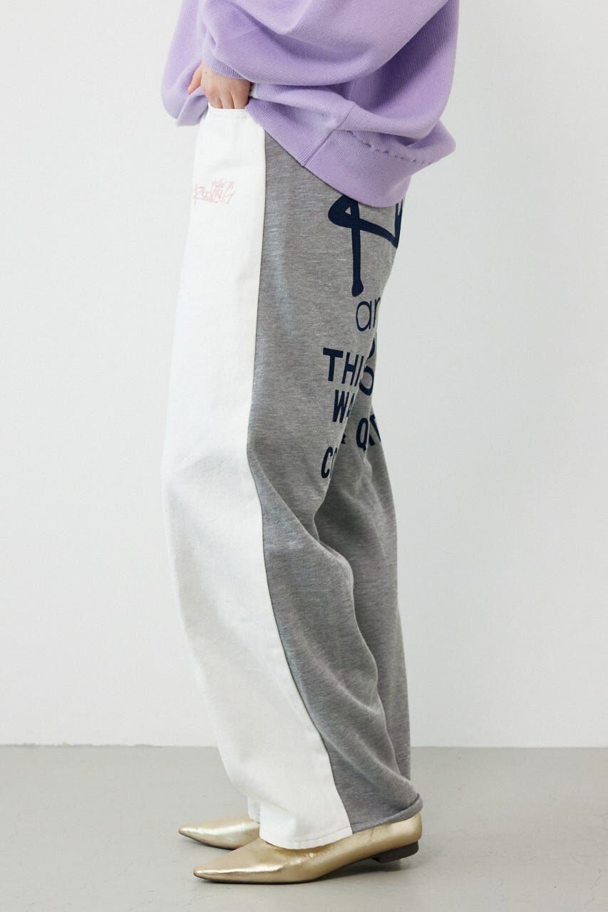 RODEO CROWNS「BIG sign logo コンビパンツ」|デニム|