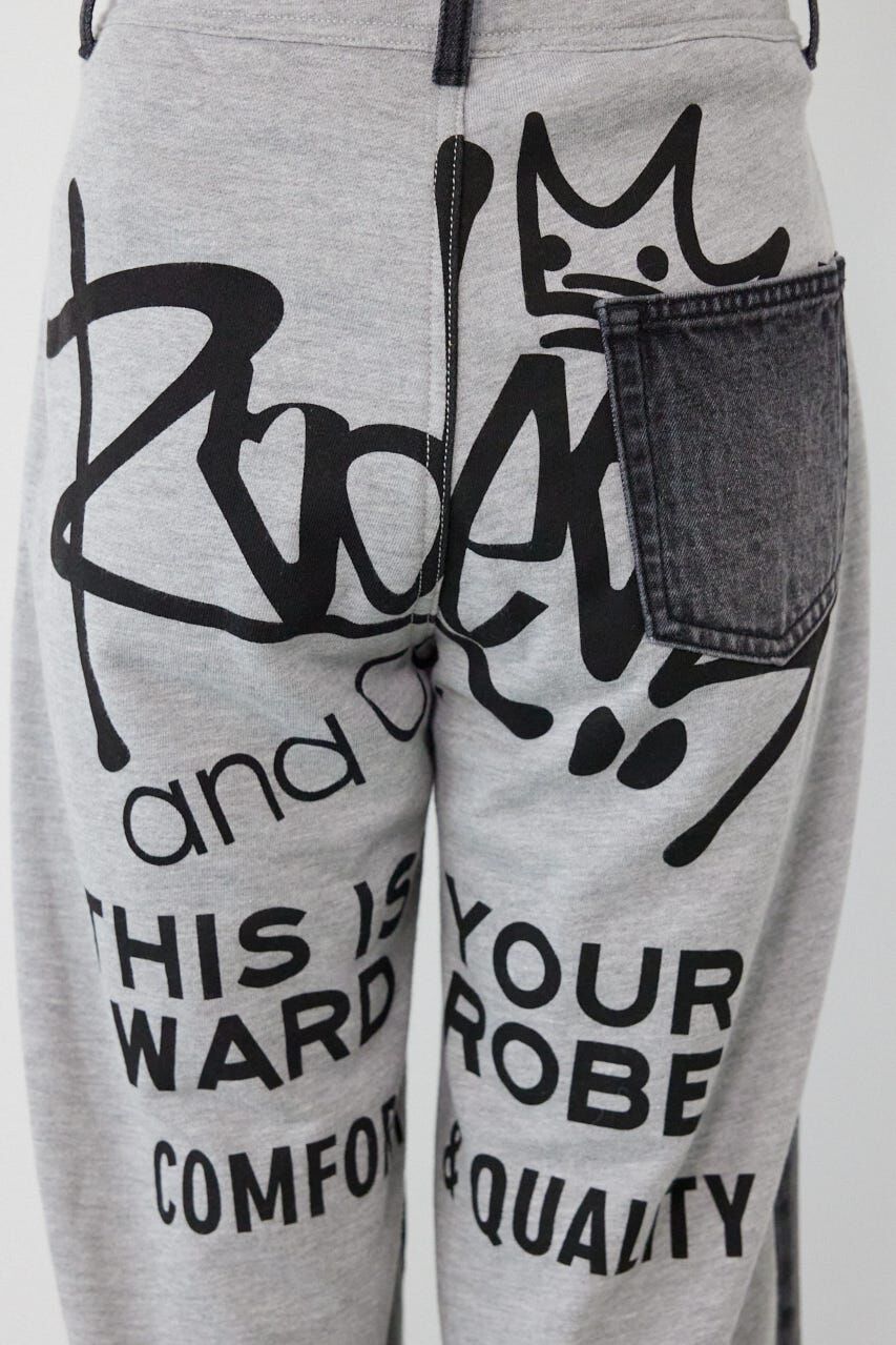 RODEO CROWNS「BIG sign logo コンビパンツ」|デニム|