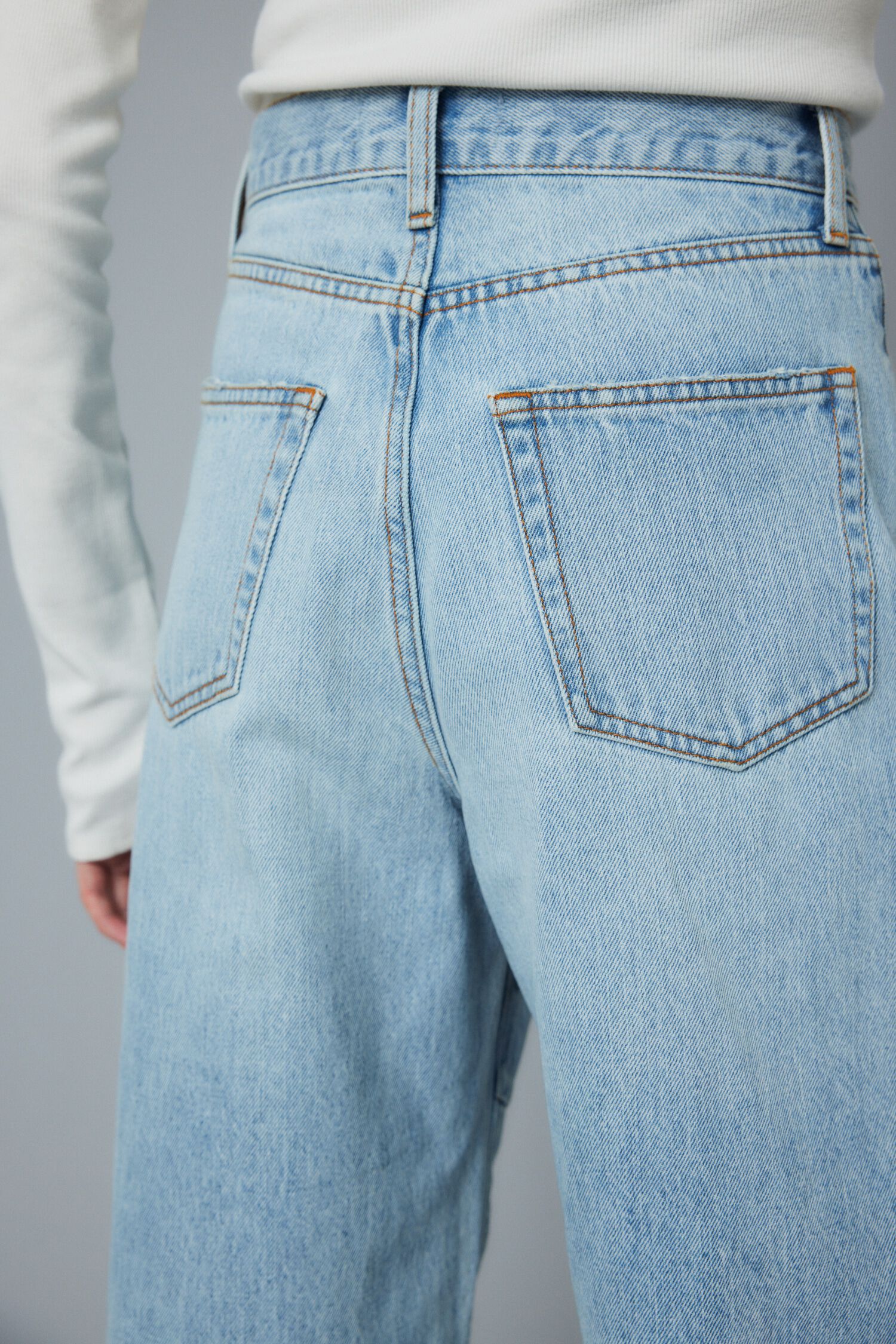 HeRIN.CYE「Cocoon crash hem denim pants」|デニム|