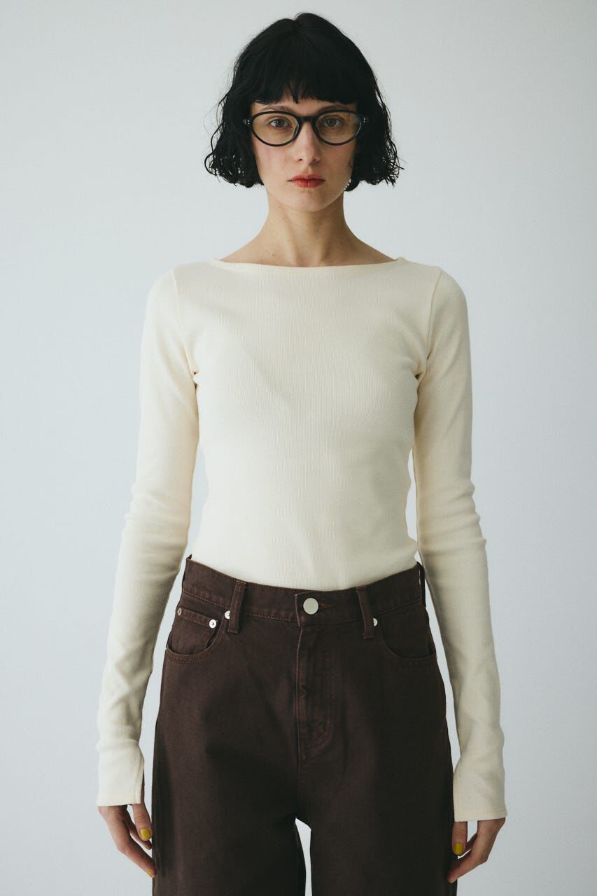 HeRIN.CYE「Teleco back open tee」|Tシャツ・カットソー|O/WHT1