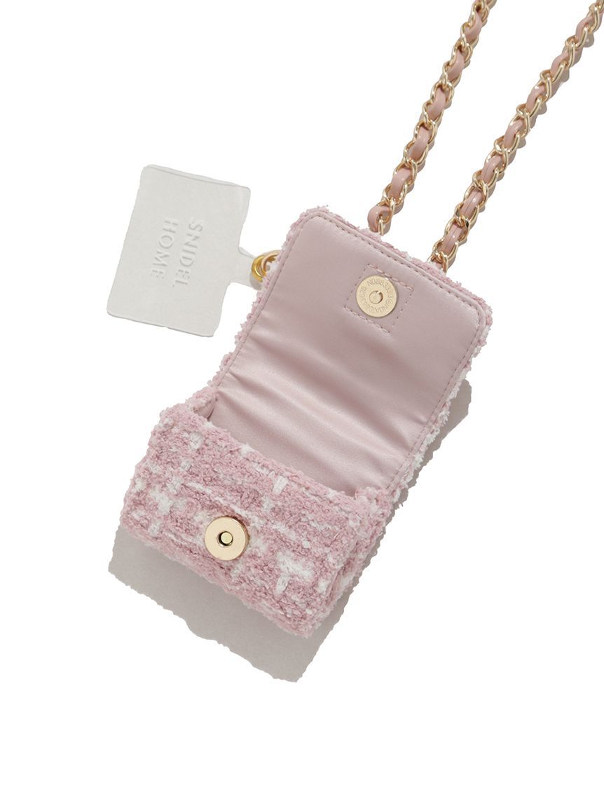 SNIDEL HOME「ツイードミニチャームストラップ」|キーケース|