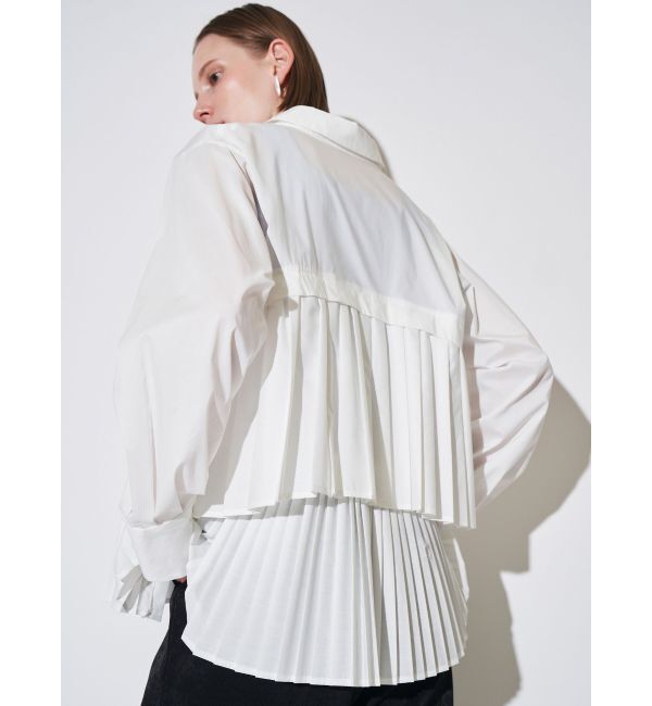 ELENDEEK「PLEATS LAYERED SH」|シャツ・ブラウス|