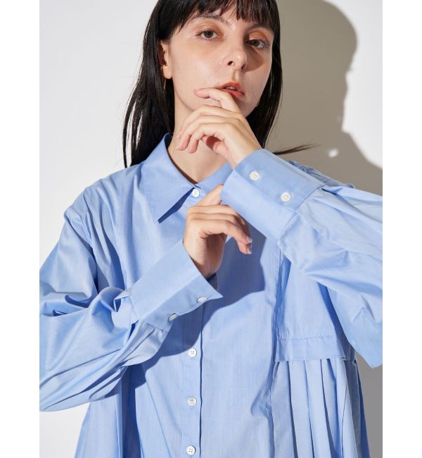 ELENDEEK「PLEATS LAYERED SH」|シャツ・ブラウス|