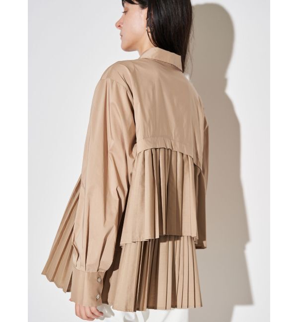 ELENDEEK「PLEATS LAYERED SH」|シャツ・ブラウス|