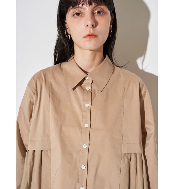 ELENDEEK「PLEATS LAYERED SH」|シャツ・ブラウス|