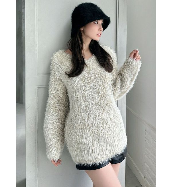 RESEXXY「ラメシャギーニットチュニックワンピース」|ワンピース|