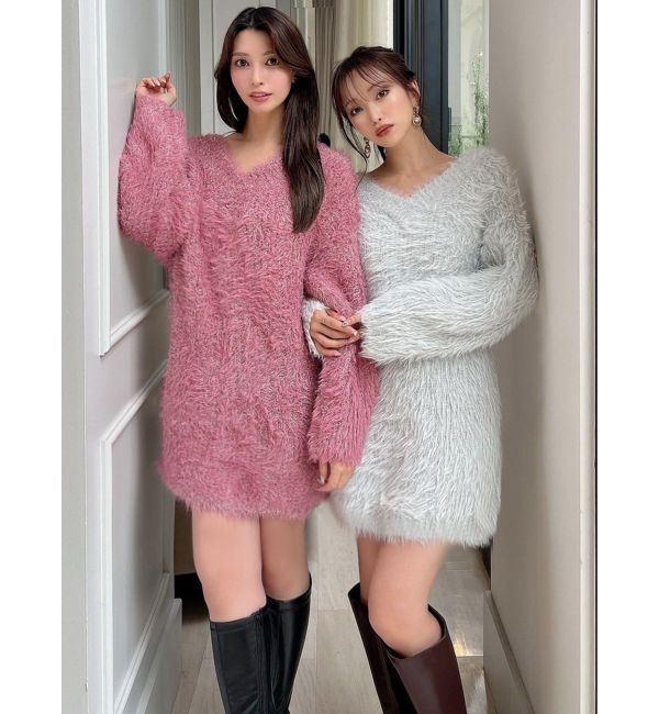 RESEXXY「ラメシャギーニットチュニックワンピース」|ワンピース|