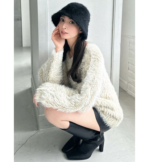 RESEXXY「ラメシャギーニットチュニックワンピース」|ワンピース|