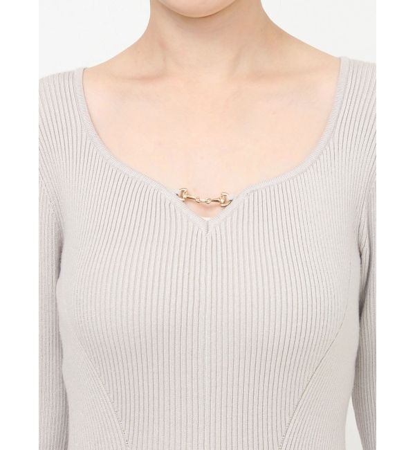 RESEXXY「フロントチャームリブニットワンピース」|ワンピース|