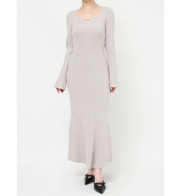 RESEXXY「フロントチャームリブニットワンピース」|ワンピース|