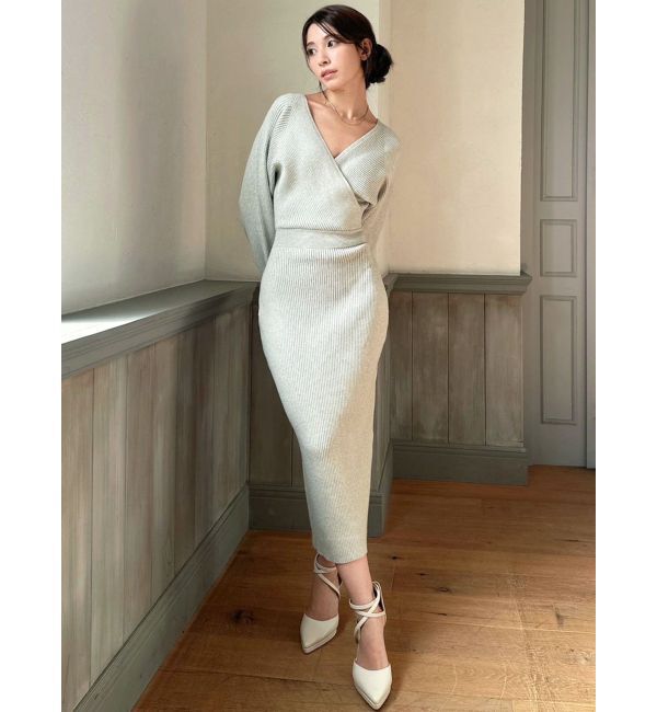 RESEXXY「カシュクールニットタイトワンピース」|ワンピース|