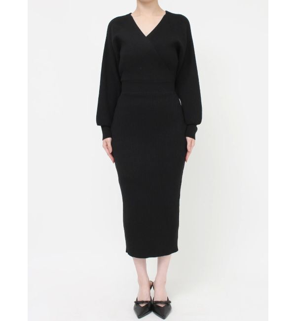 RESEXXY「カシュクールニットタイトワンピース」|ワンピース|