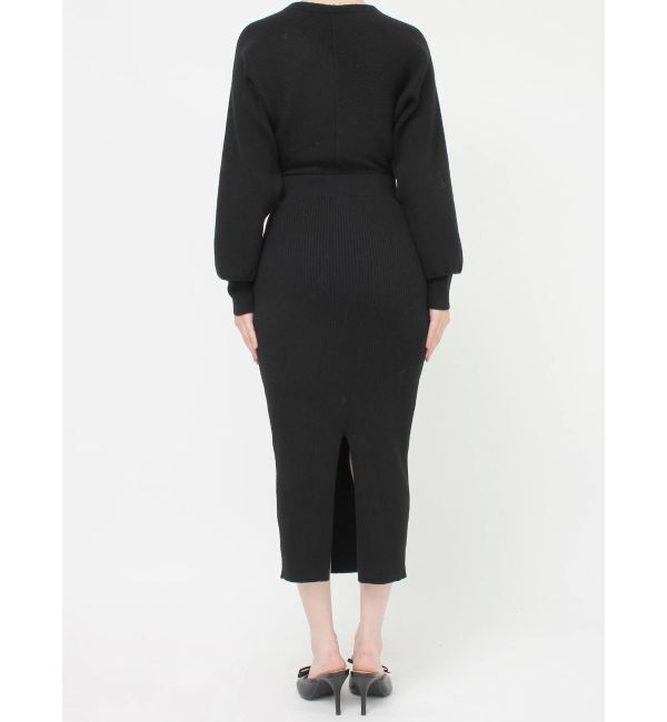 RESEXXY「カシュクールニットタイトワンピース」|ワンピース|