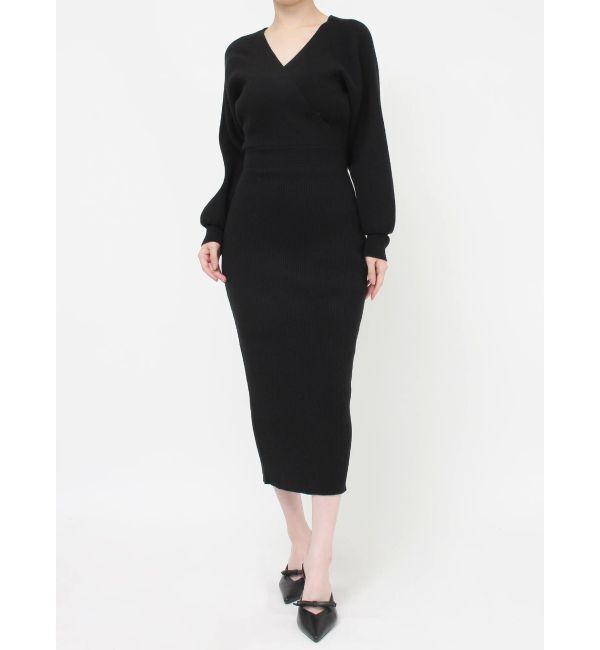 RESEXXY「カシュクールニットタイトワンピース」|ワンピース|