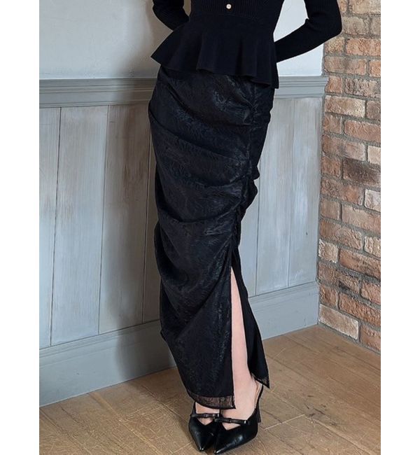 RESEXXY「サイドタックレーススカート」|スカート|ブラック