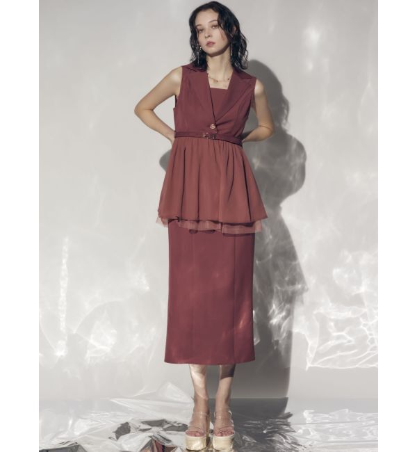 RESEXXY「Iラインキャミワンピース【セットアップ着用可能/ピンクWEB限定カラー】」|ワンピース|