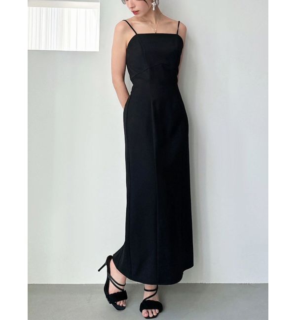 RESEXXY「Iラインキャミワンピース【セットアップ着用可能/ピンクWEB限定カラー】」|ワンピース|ブラック