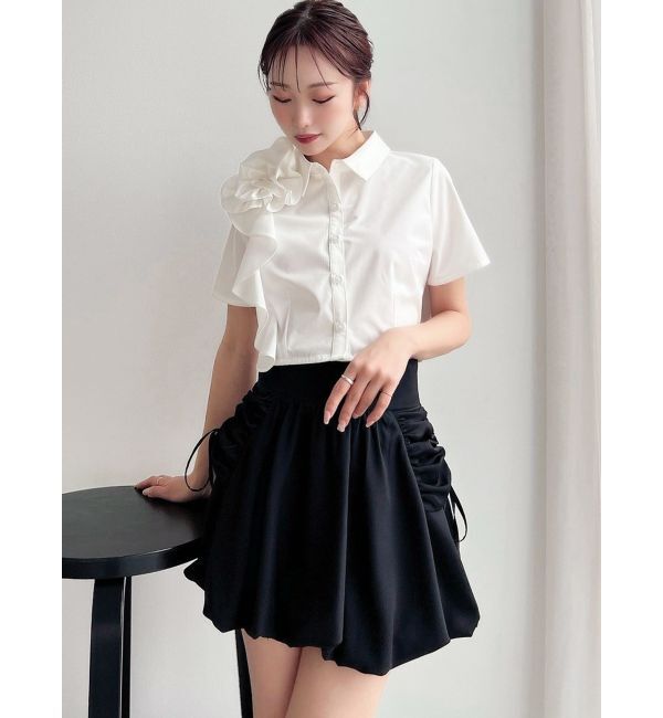 RESEXXY「アシンメトリー3Dモチーフシャツ」|シャツ・ブラウス|