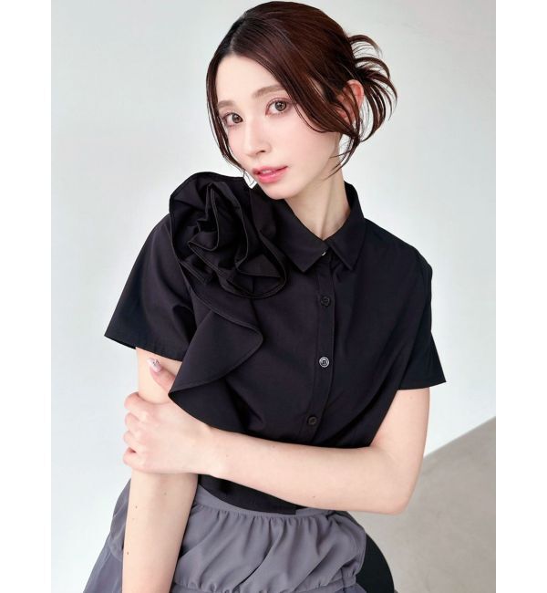 RESEXXY「アシンメトリー3Dモチーフシャツ」|シャツ・ブラウス|