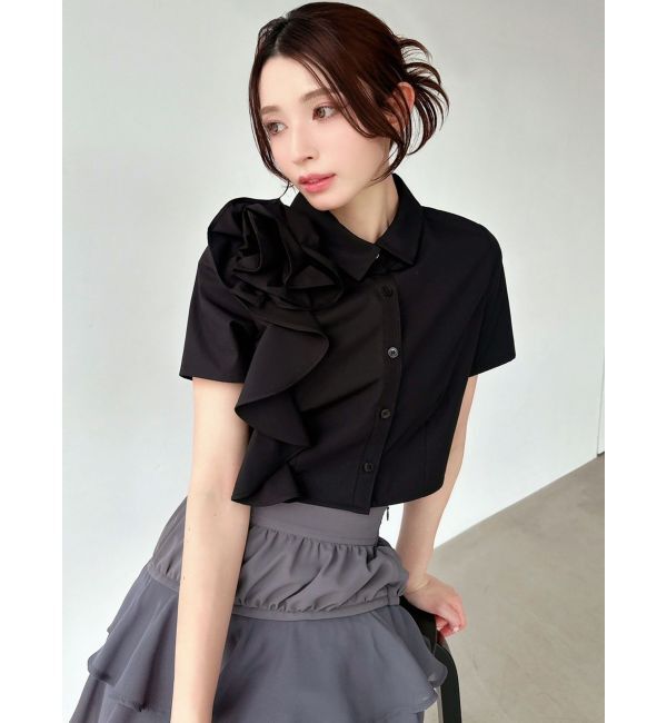 RESEXXY「アシンメトリー3Dモチーフシャツ」|シャツ・ブラウス|