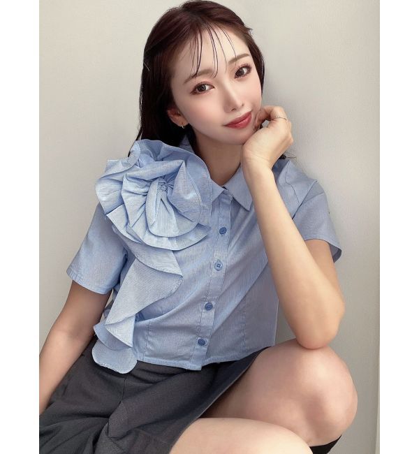 RESEXXY「アシンメトリー3Dモチーフシャツ」|シャツ・ブラウス|