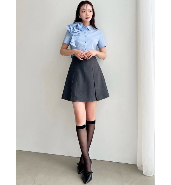 RESEXXY「アシンメトリー3Dモチーフシャツ」|シャツ・ブラウス|