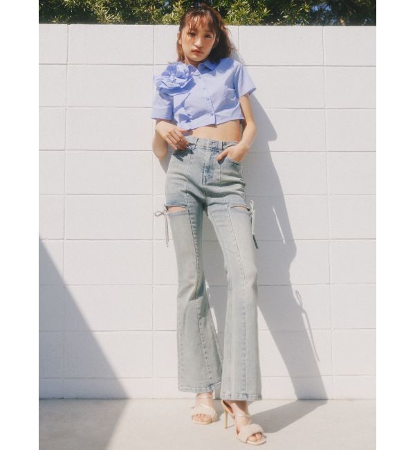 RESEXXY「アシンメトリー3Dモチーフシャツ」|シャツ・ブラウス|