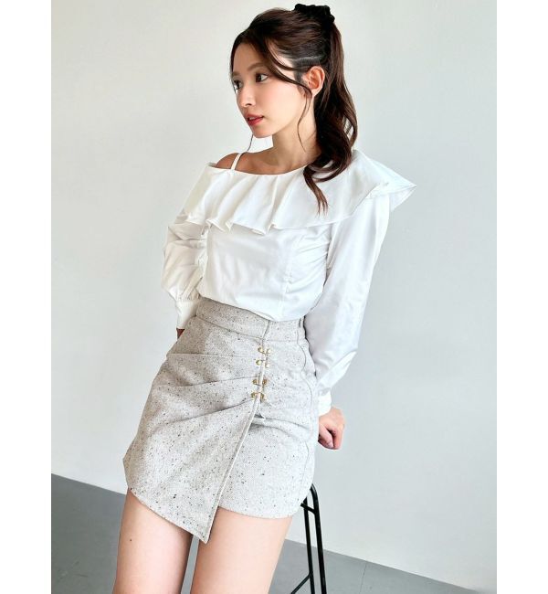 RESEXXY「アシンメトリーラッフルブラウス」|シャツ・ブラウス|
