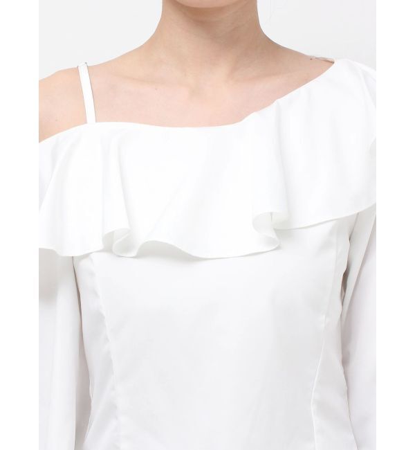 RESEXXY「アシンメトリーラッフルブラウス」|シャツ・ブラウス|