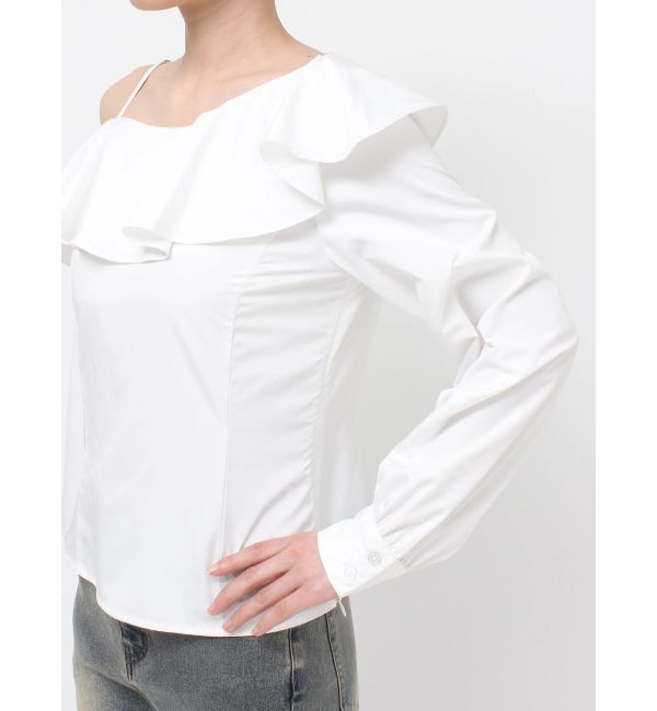 RESEXXY「アシンメトリーラッフルブラウス」|シャツ・ブラウス|